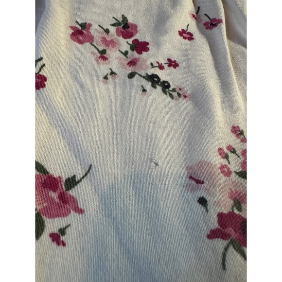 Baby Gap Floral Long Sleeve One Piece Romper Jumpsuit Cream Pink Size 3-6M - Picture 3 of 5